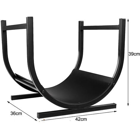 Support de bois de chauffage en métal – Étagère à bois robuste pour intérieur & extérieur (30 kg)