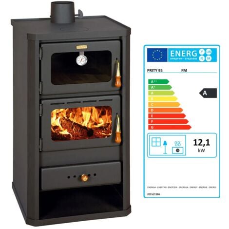 Poêle à bois avec four. Puissance de chauffage 12 kW. Modèle « Prity FM »