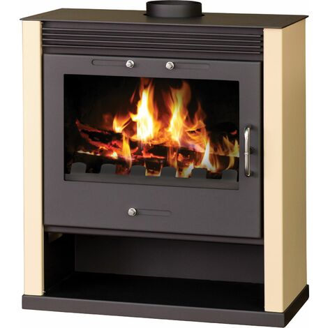 Poêle à bois RUBIN Blanc ivoire 13 kW