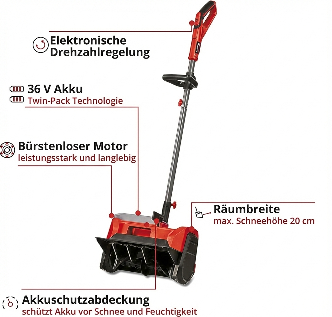 Einhell GE-St 36/40 Li E-Solo Power X-Change Souffleuse à neige sans fil