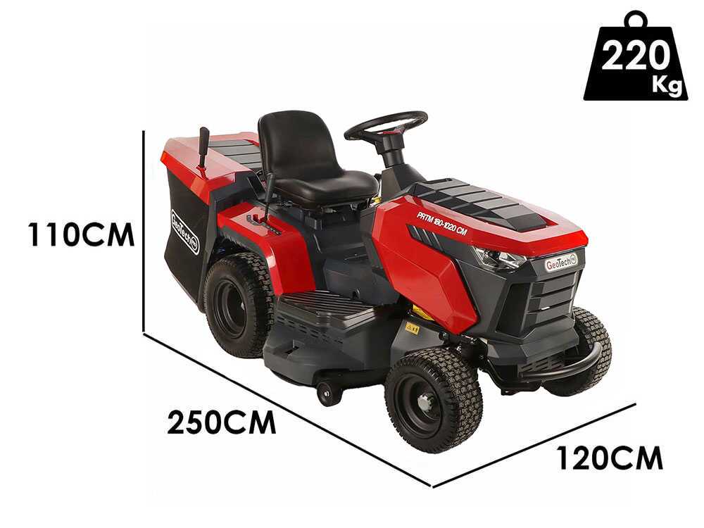 GeoTech-Pro PRTM 180-1020 CM – Tondeuse autoportée – Boîte de vitesses – Bac de ramassage