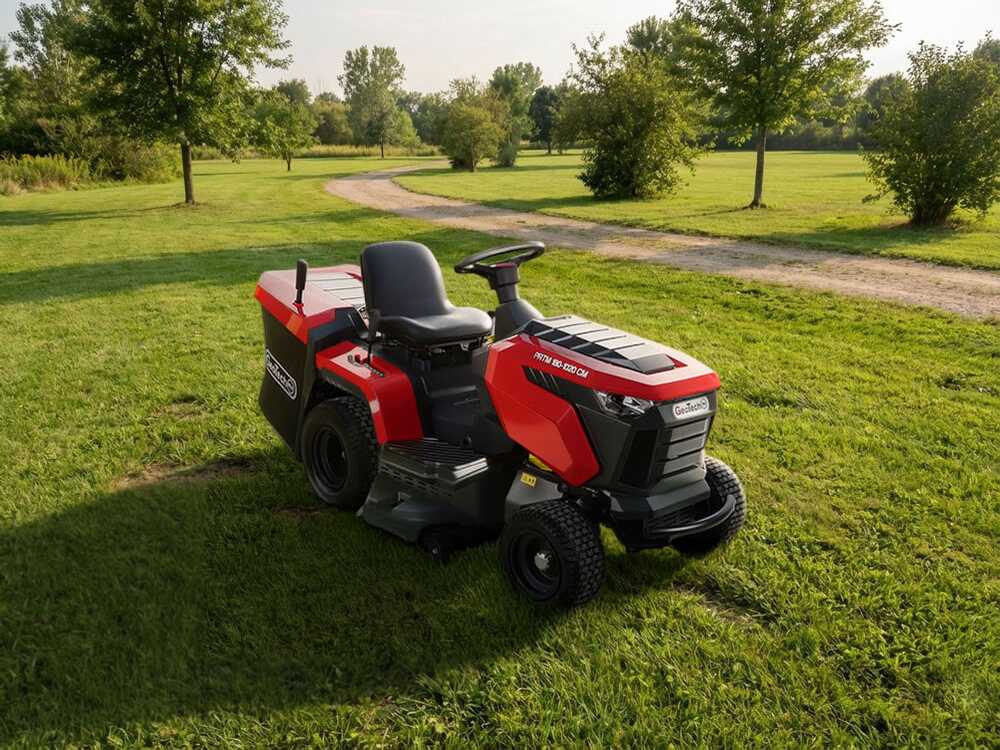 GeoTech-Pro PRTM 180-1020 CM – Tondeuse autoportée – Boîte de vitesses – Bac de ramassage