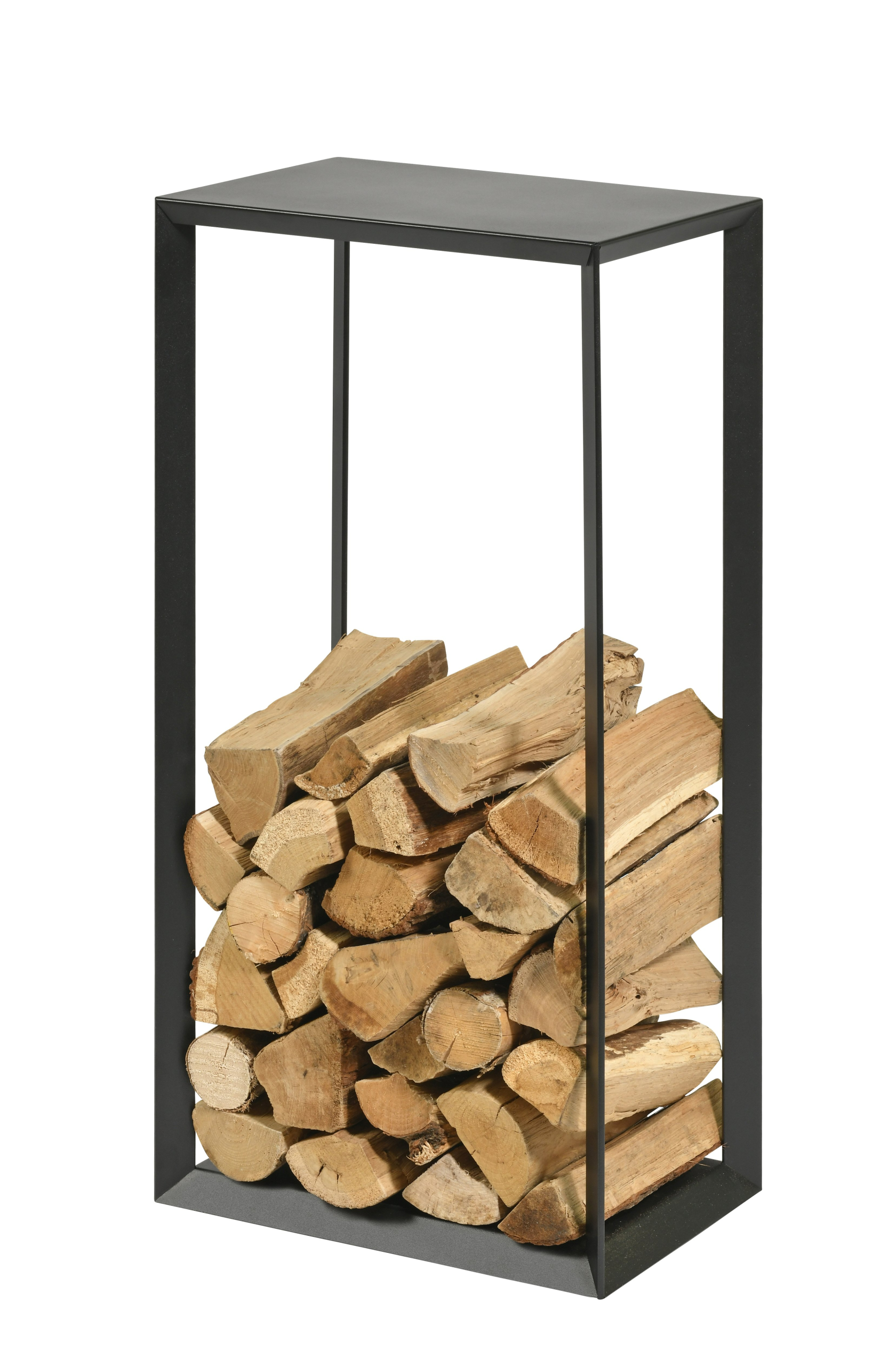 Étagère à bois en acier noir Arcadia DIXNEUF – Design moderne et robuste