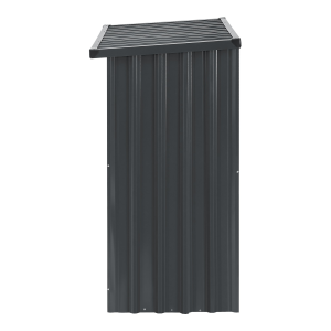 Étagère à bois pour extérieur en acier galvanisé, 156 × 80 × 152 cm, gris anthracite