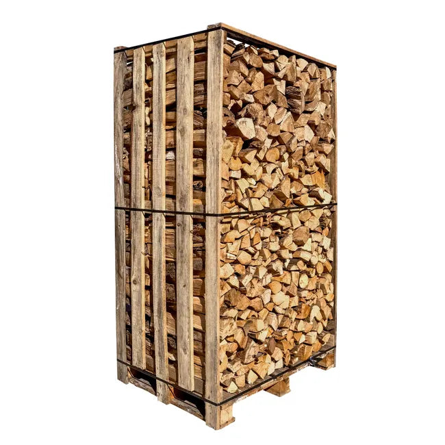 Caisse de 3 mètres cubes de bois de chauffage sec (30 cm) – Palette de 2,1 m³ de bois de chêne/hêtre/châtaignier fendu et coupé