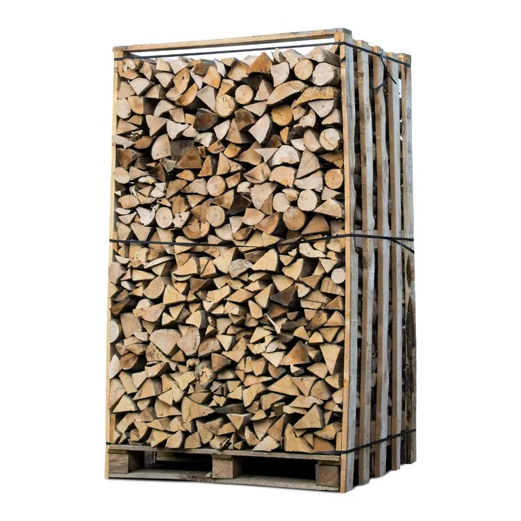 Caisse de 3 mètres cubes de bois de chauffage sec (30 cm) – Palette de 2,1 m³ de bois de chêne/hêtre/châtaignier fendu et coupé