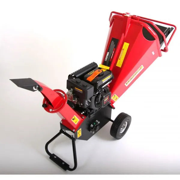 ÉLECTRIQUE – Broyeur de branches à essence 7 CV OHV – Diamètre max. 100 mm – 2 couteaux réversibles – Roues pneumatiques – Conforme CE