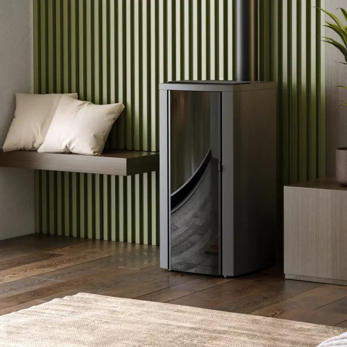 Poêle à pellets étanche (sortie concentrique en haut) Cristallo Silenzio Up – 9,2 kW
