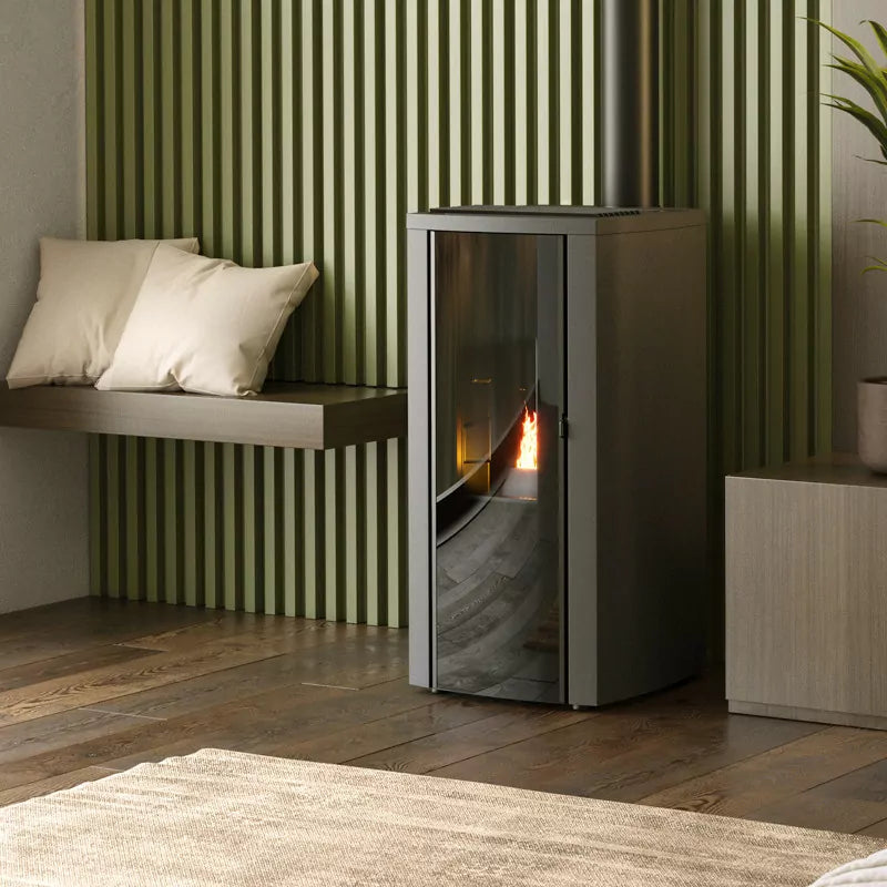 Poêle à pellets étanche (sortie concentrique en haut) Cristallo Silenzio Up – 9,2 kW